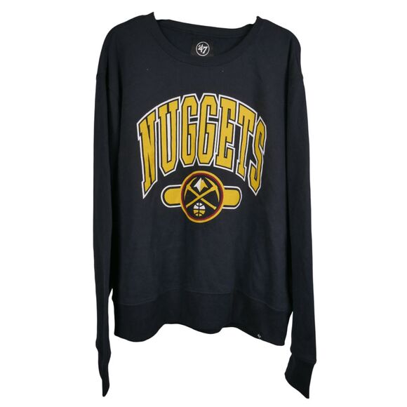 '47 Adult Denver Nuggets Walk Tall Crewneck Sweatshirt Navy XL - Picture 1 of 8